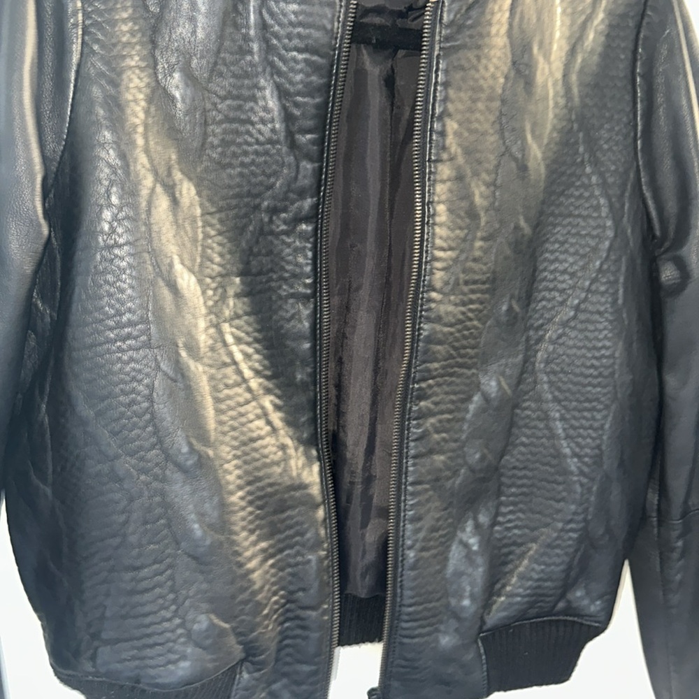 Joe's Jeans Black Faux Leather Jacket - Picture 5 of 10